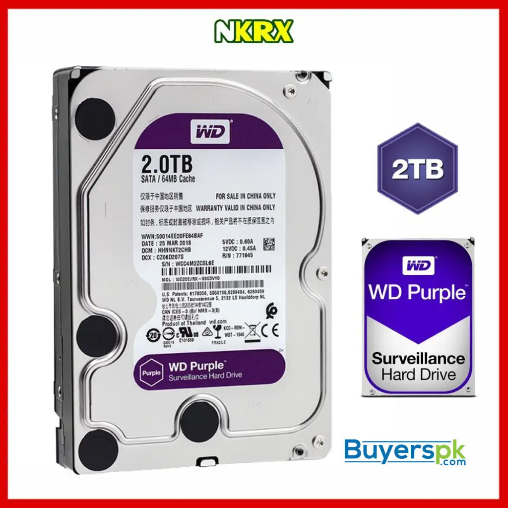 Wd Hdd Hard Disk Drive 2tb Purple used Wd20purx - Price in Pakistan Wd Hdd Hard Disk Drive 2tb Purple used Wd20purx - Price in Pakistan